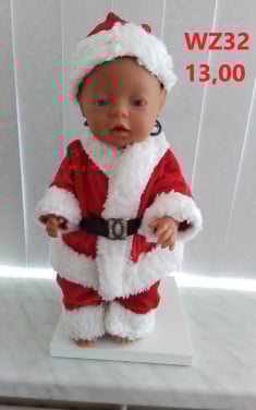 Baby born / babyborn pak kerstman . Opbrengst KiKa. Poppenkleertjes.