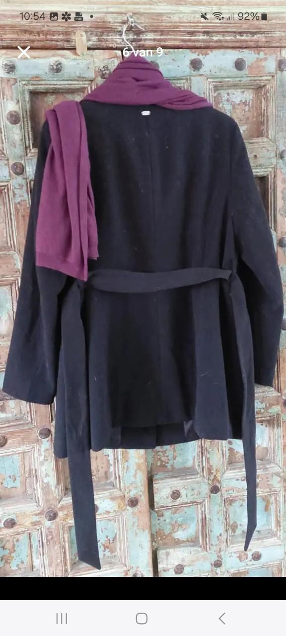 Nieuwe Zwarte dames duffelcoat mt xl JBL