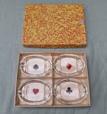 Vintage kristalglazen asbakjes