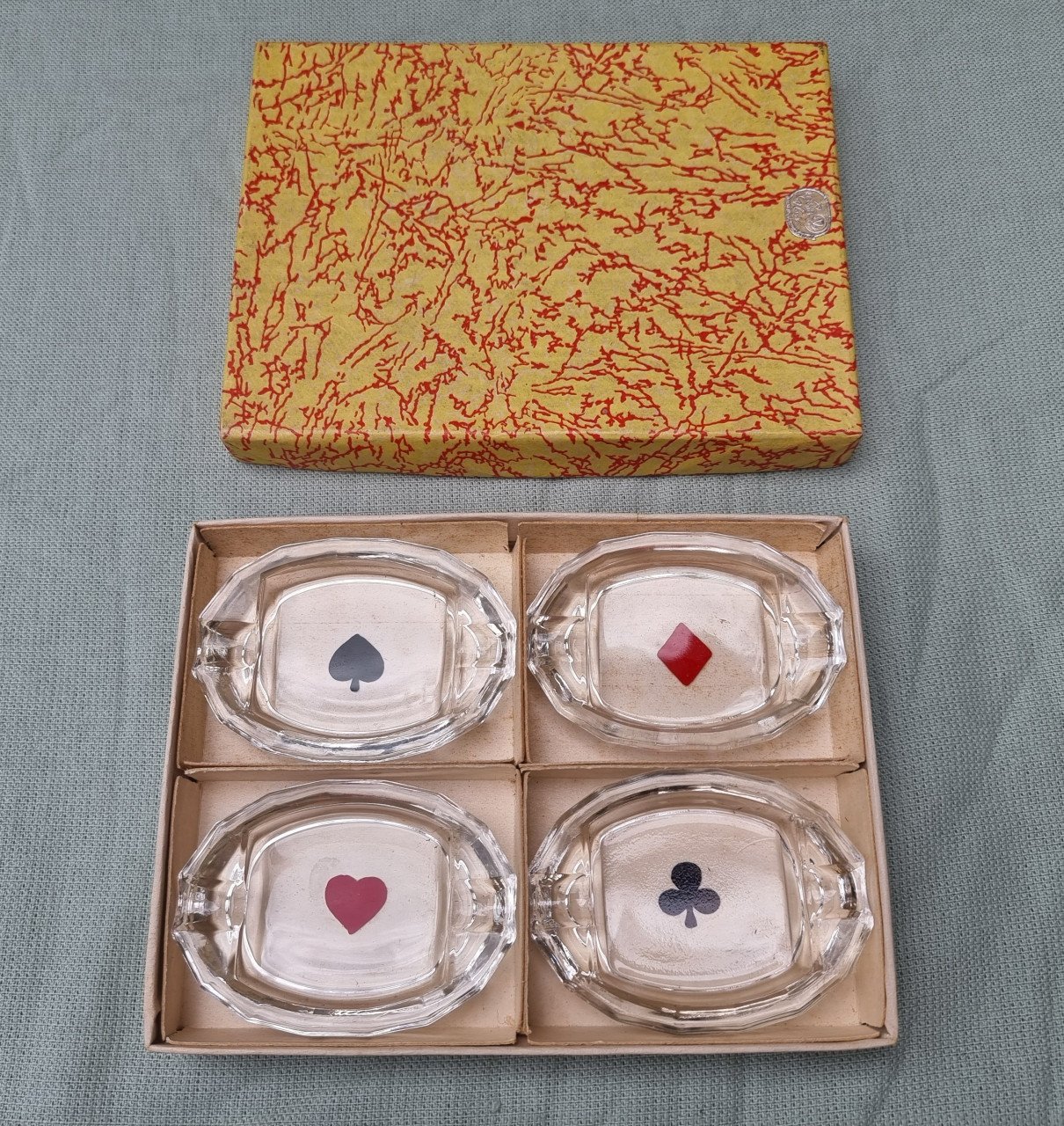 Vintage kristalglazen asbakjes
