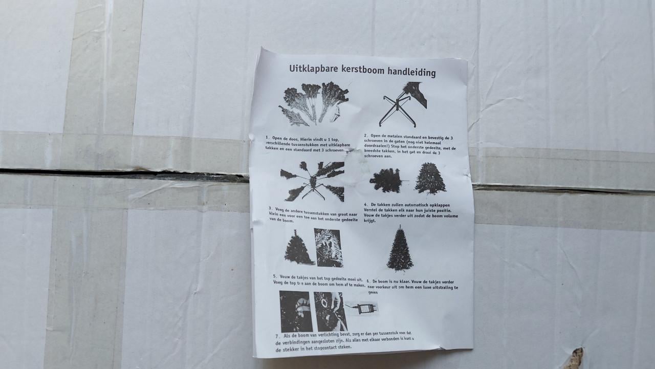 Kerstboom 1.20cm met micro led lichtjes 300 stuks warmwit