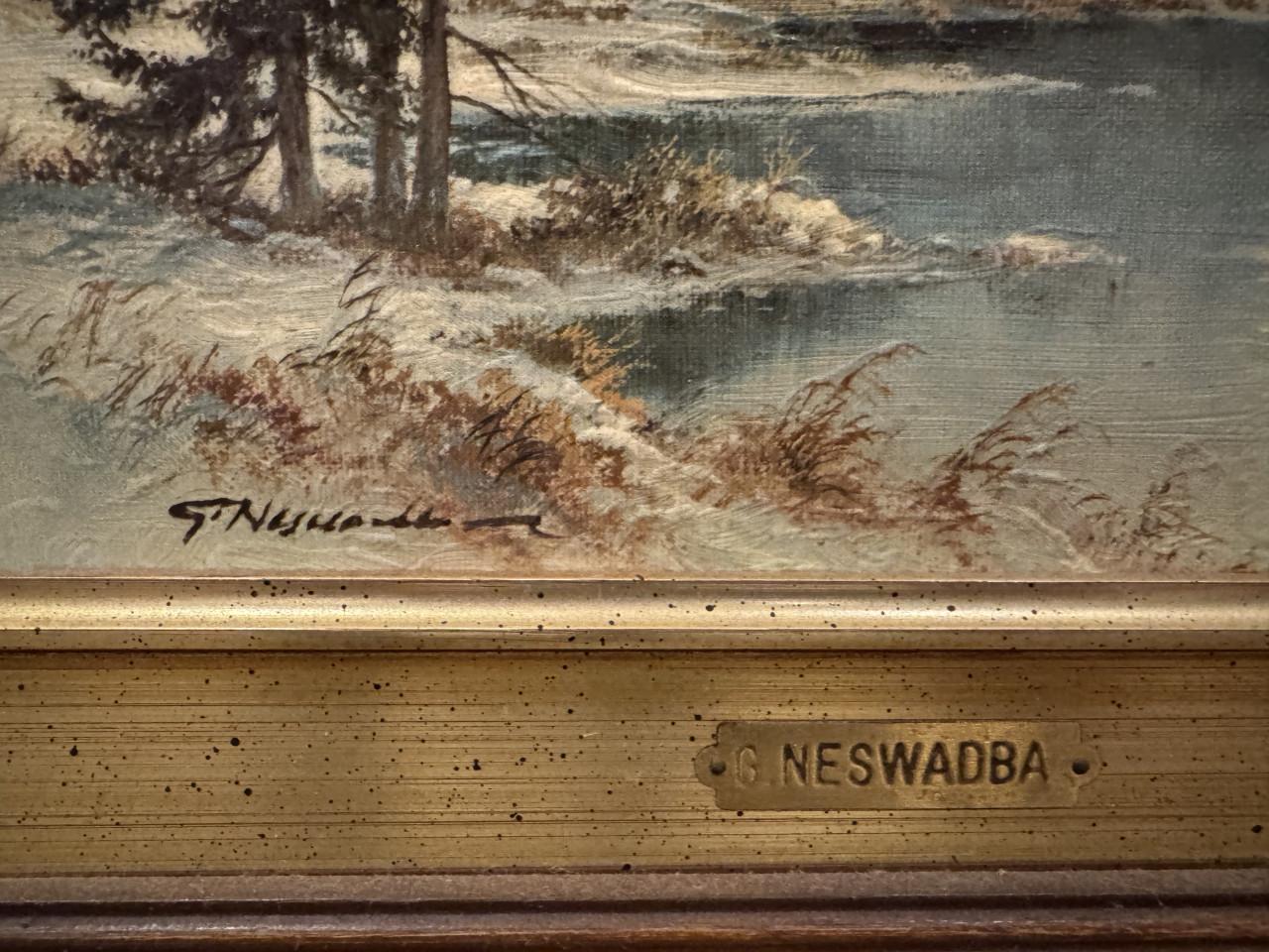 Schilderij Hollands winterlandschap inclusief lijst te koop