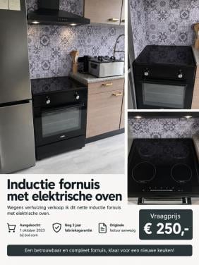 Inductie fornuis met oven
