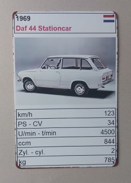 Daf Metalen Bord