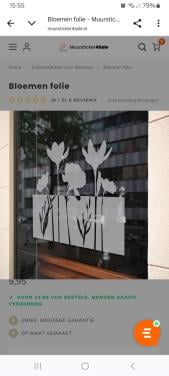 Bloemen Folie - 80x35 cm