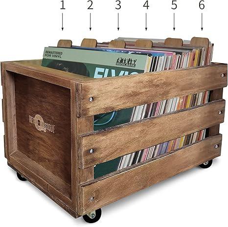 RETRO MUSIQUE platenkrat inclusief 6 dividers