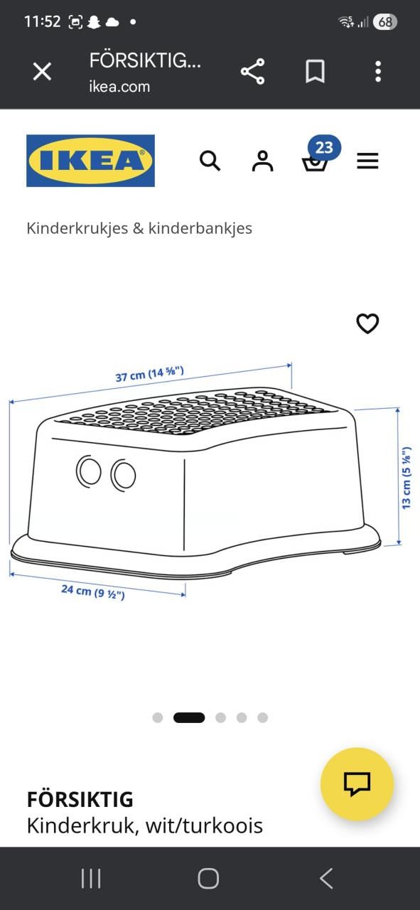 Badkamerkrukje Ikea