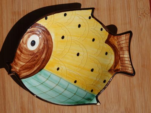 Knabstrup Deens design presenteerschaaltje vis midcentury