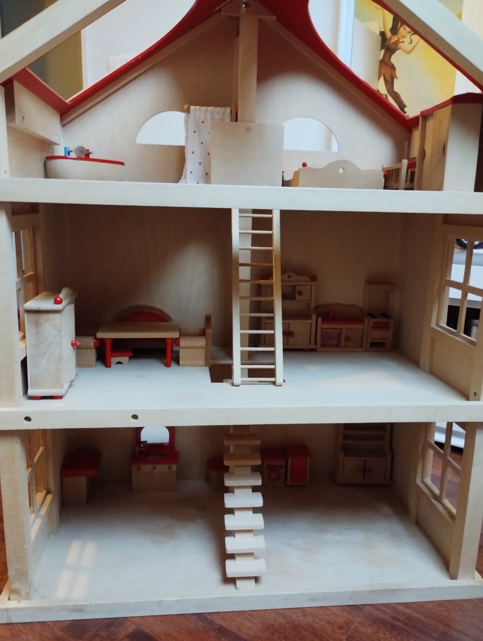 Houten poppenhuis
