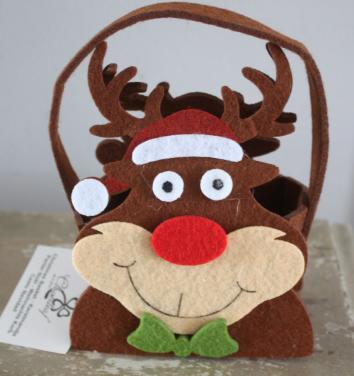 Nieuw kerst cado mandje eland