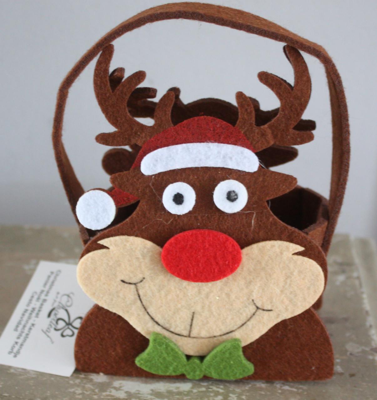 Nieuw kerst cado mandje eland