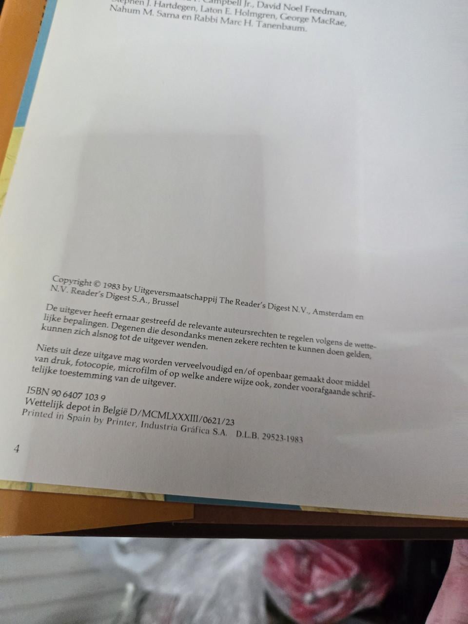 Boek In het voetspoor van de Bijbel 1e druk 1983