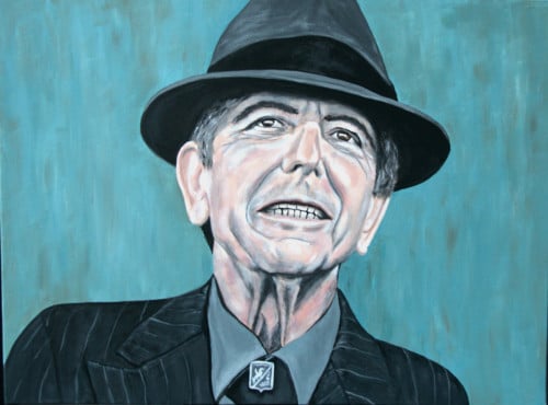 Leonard Cohen - schilderij