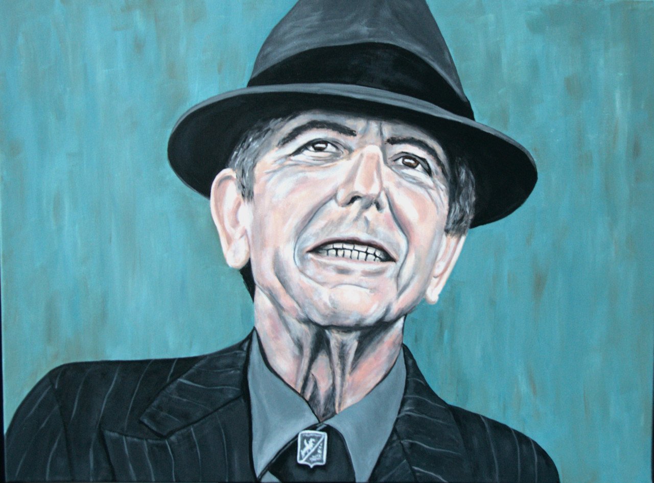 Leonard Cohen - schilderij