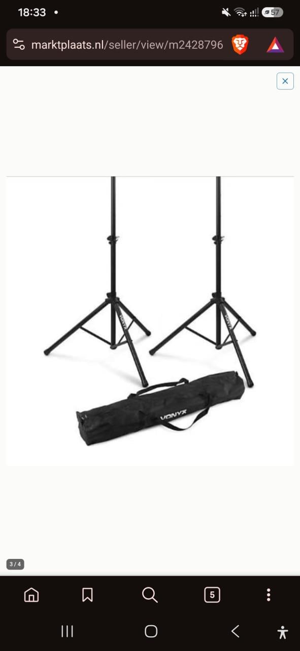 Vonyx LS01K Speaker Stand Set – Nieuw in doos, compleet