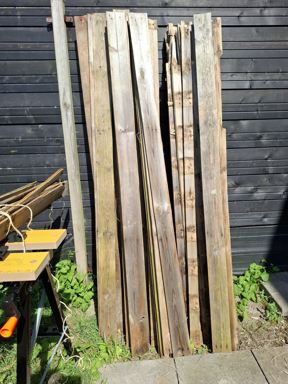Oude schutting planken
