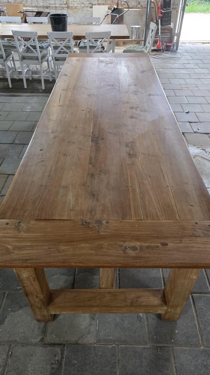 3 meter lange boerentafel mooi geleefd blad