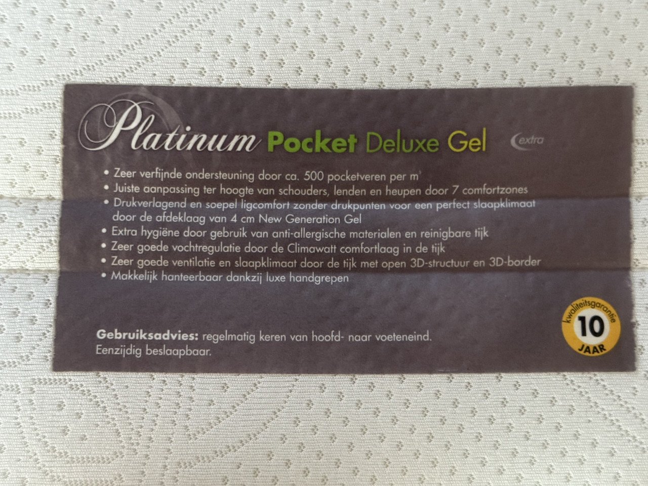 2 pocketveer matrassen  (platinum deluxe Gel)