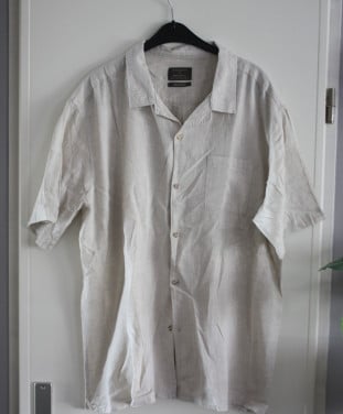 Beige linnen blouse maat 3xl