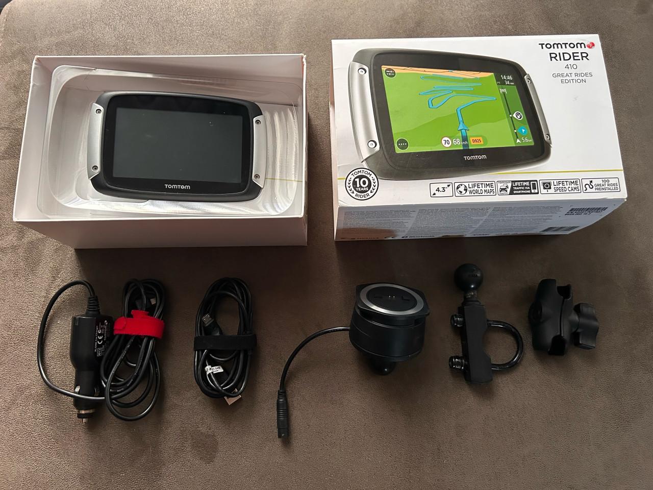 Tomtom rider motornavigatie met toebehoren