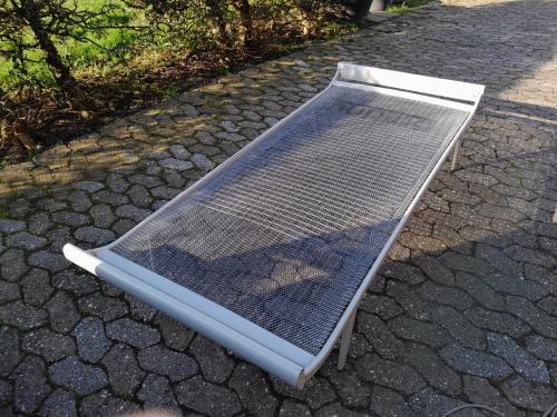 1 pers retro metalen ledikant incl matras en kussen 190x80