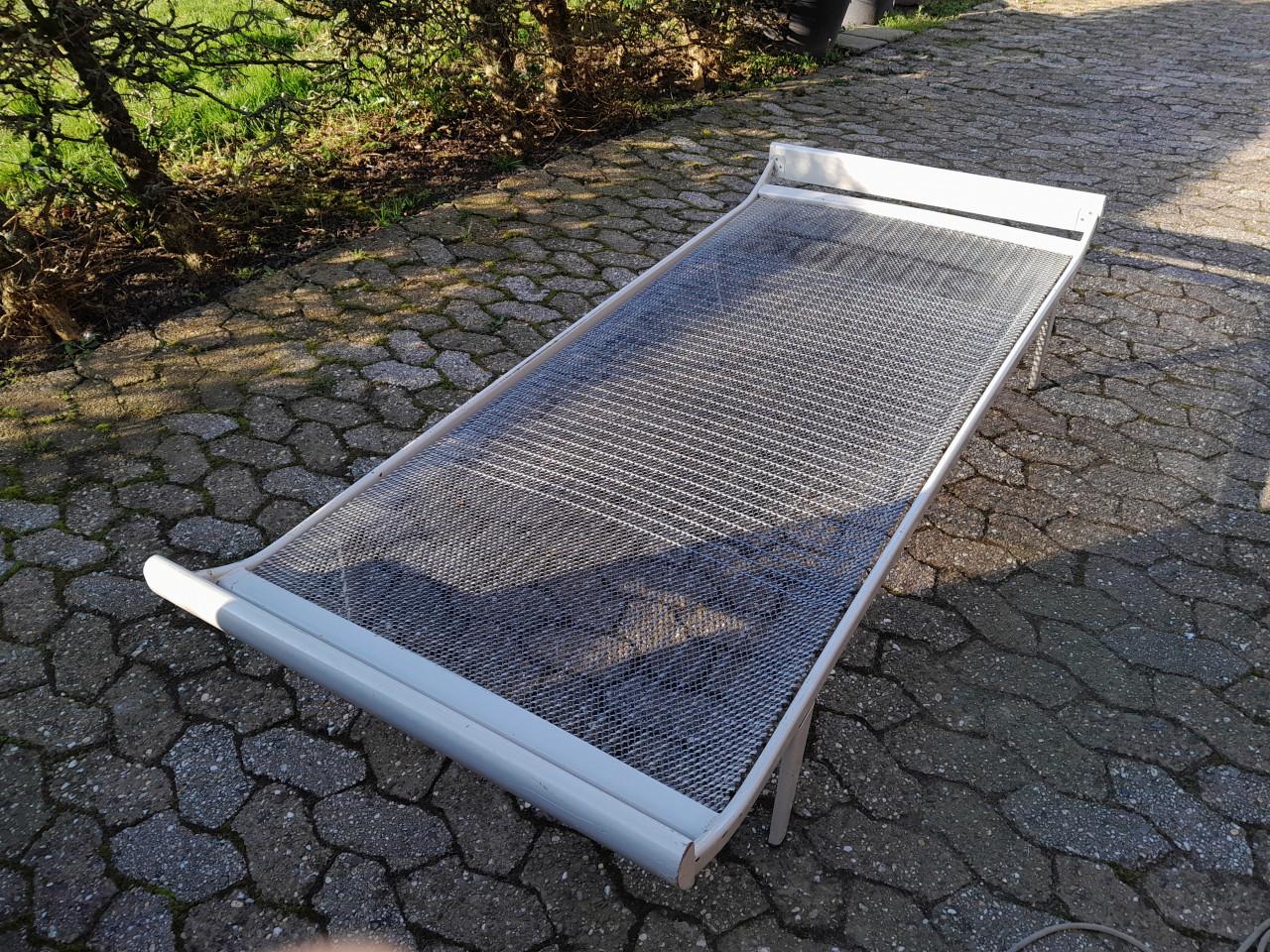 1 pers retro metalen ledikant incl matras en kussen 190x80