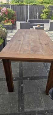 Mooie teakhouten eettafel