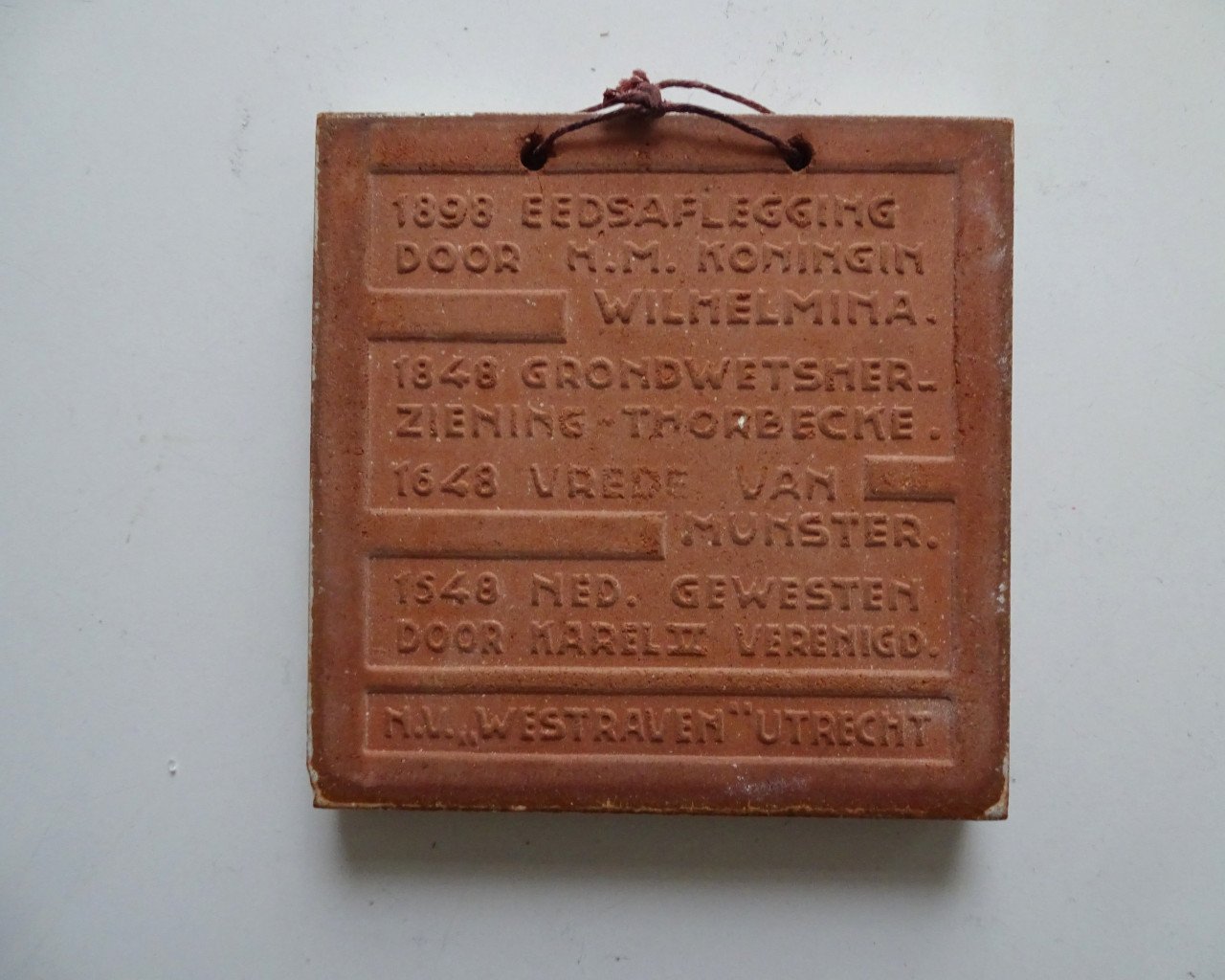 Tegel Westraven Utrecht Je Maintiendrai 1948