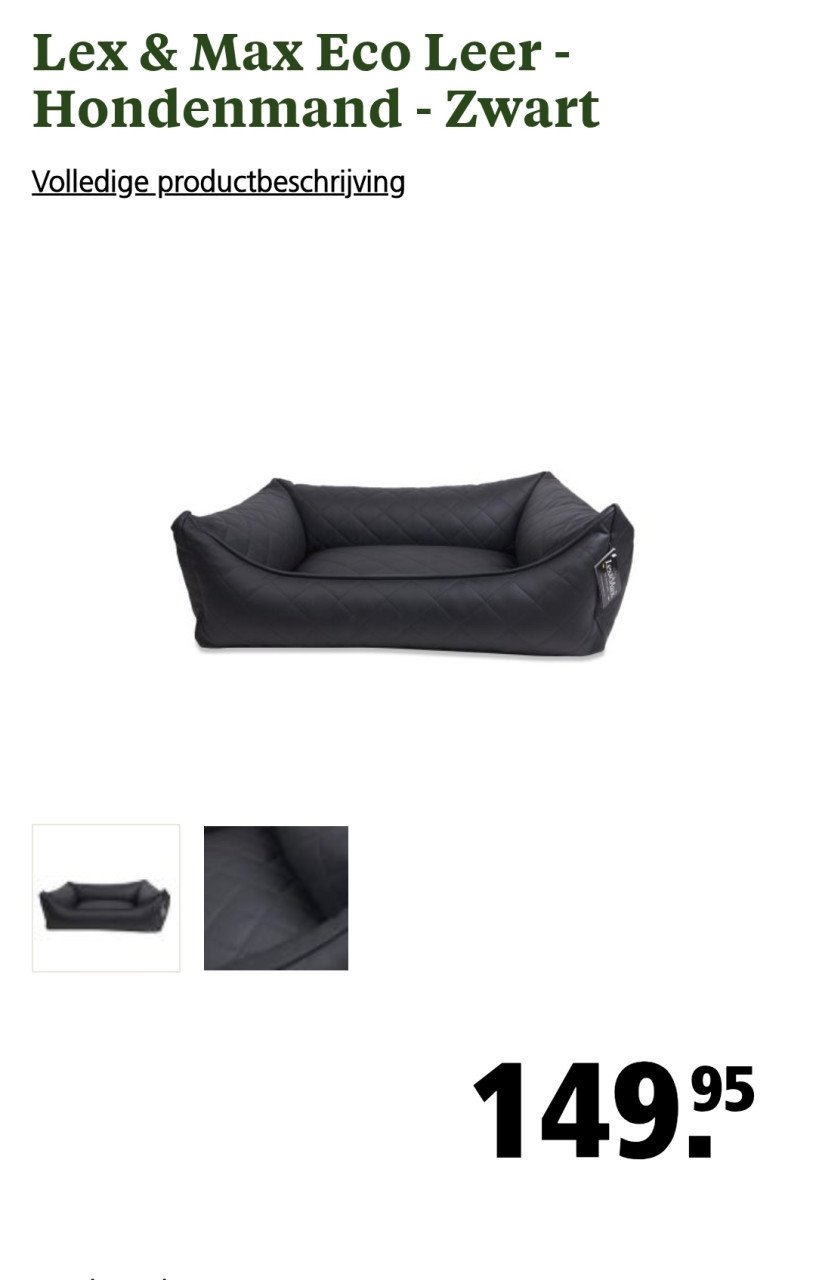 Hondenmand xxl max en lex leer
