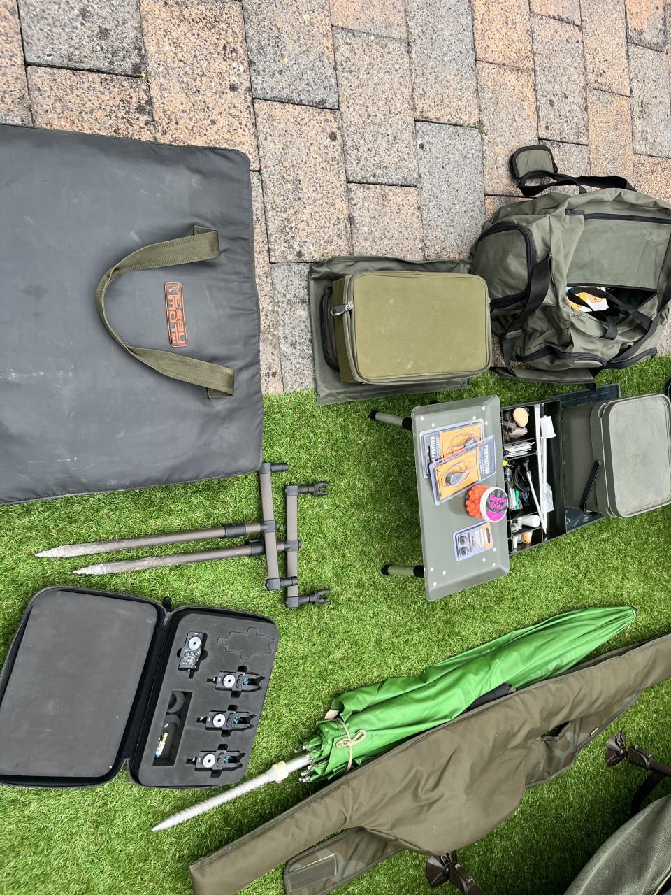 Compleet karper set zo goed als nieuw, nash, shimano, Trakker,