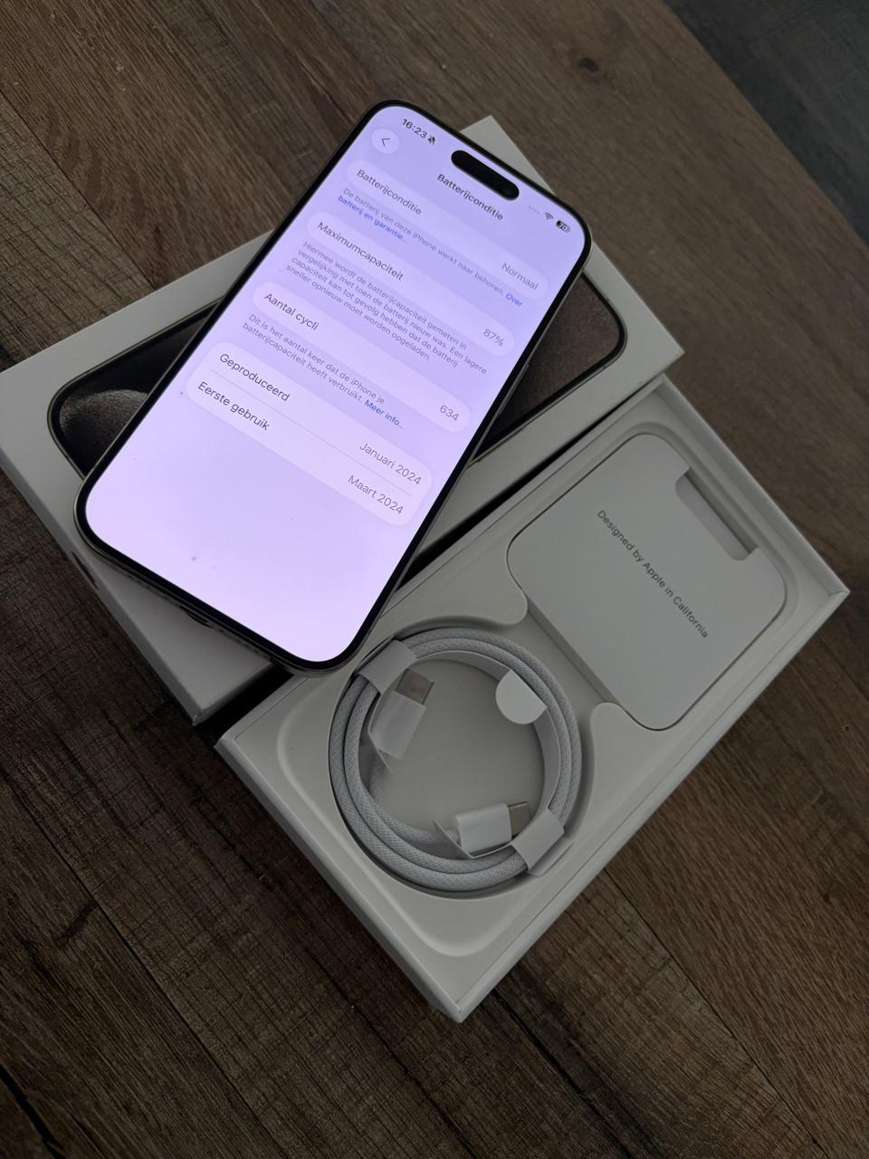 Iphone 15 Pro 128GB zo goed als nieuw