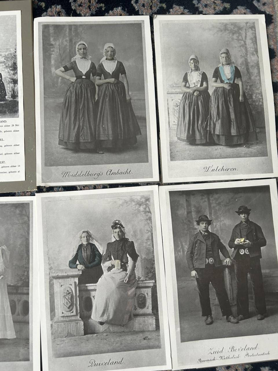 Verzameling platen zeeuwsche klederdracht 1894