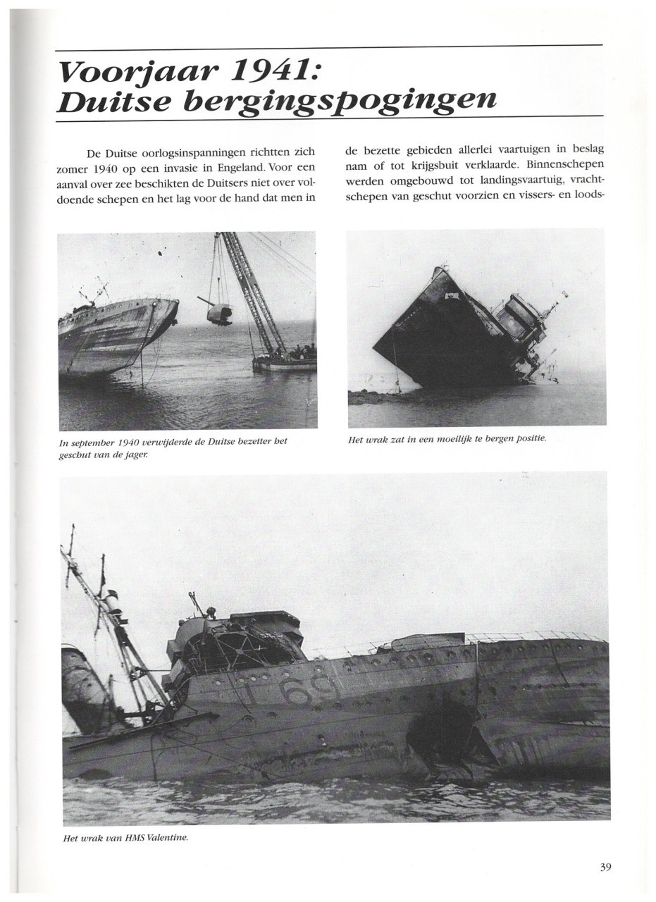 HMS Valentine, gezonken voor Terneuzen 15 mei 1940