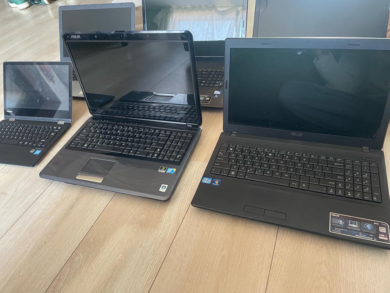 6x laptops zonder hdd