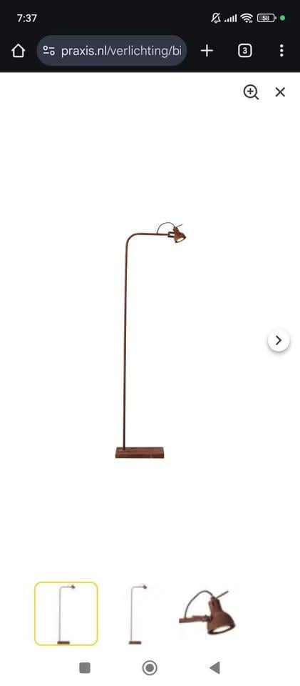 Leeslamp Jesper - roest kleur