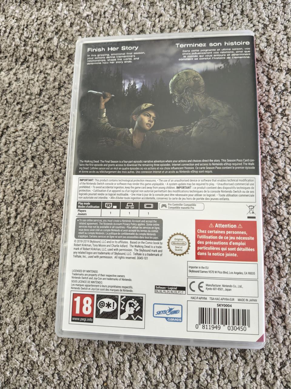 Nintendo switch walking dead