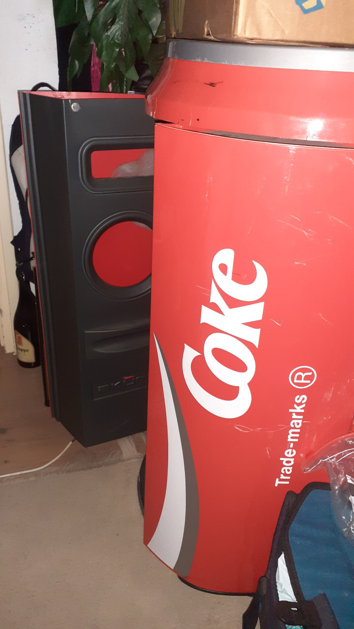 Radio COCA COLA super groot Cola blik ca. 80cm hoog