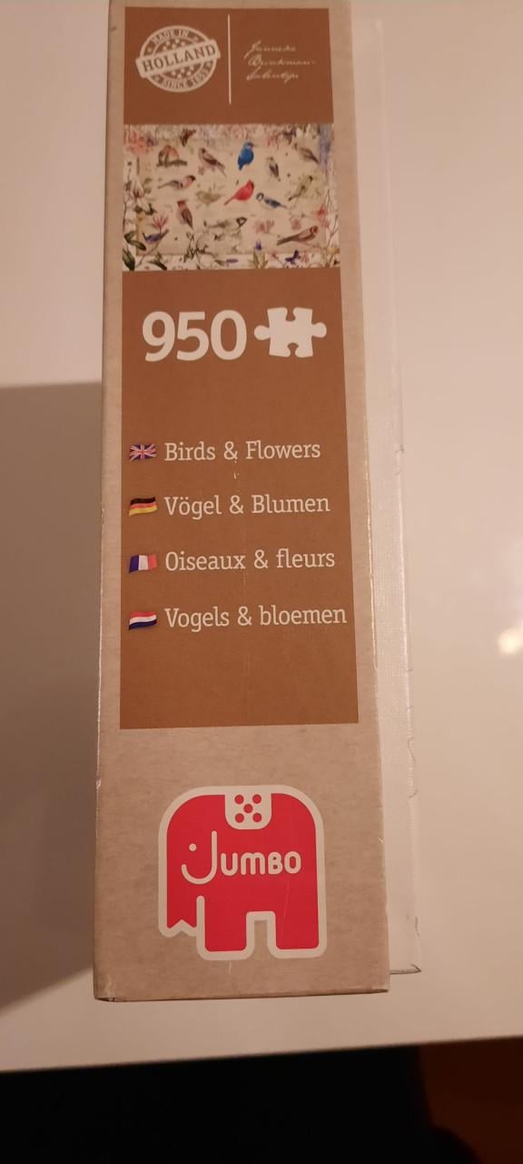 Jumbo puzzel 950 stukjes JBS vogels en bloemen