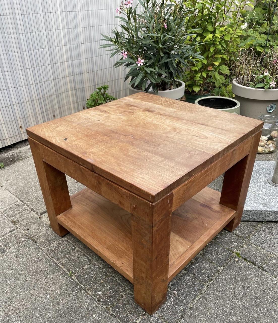 Teak houten bijzet/ salontafel