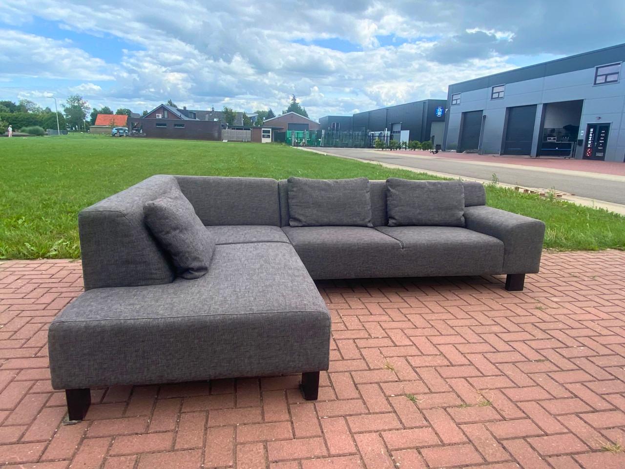 GRATIS LEVERING HEEL NL Moderne Grijs Stoffen Hoekbank