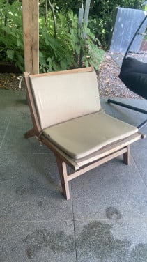 Lounge stoel hout