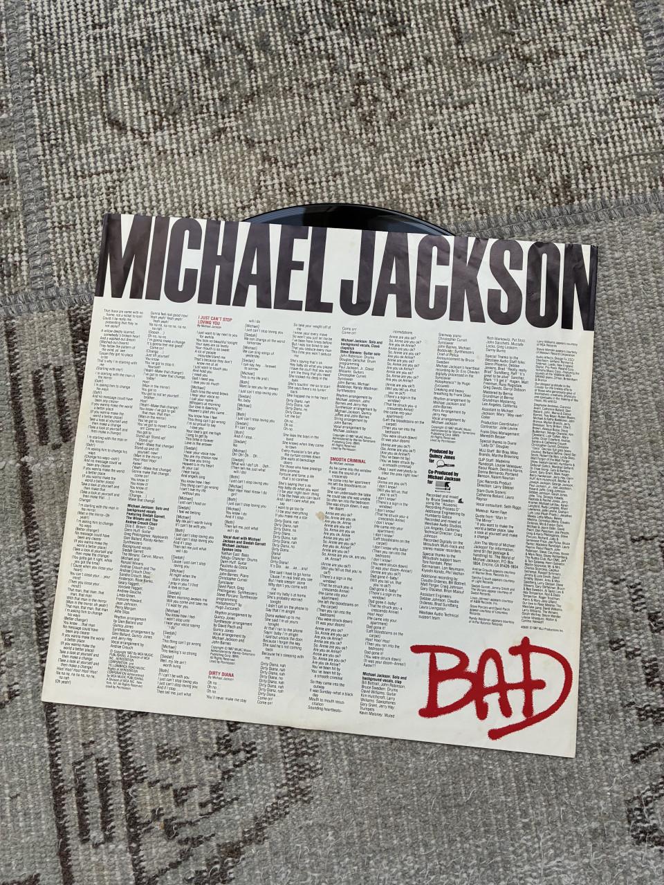 Michael Jackson Bad lp NL persing 1982
