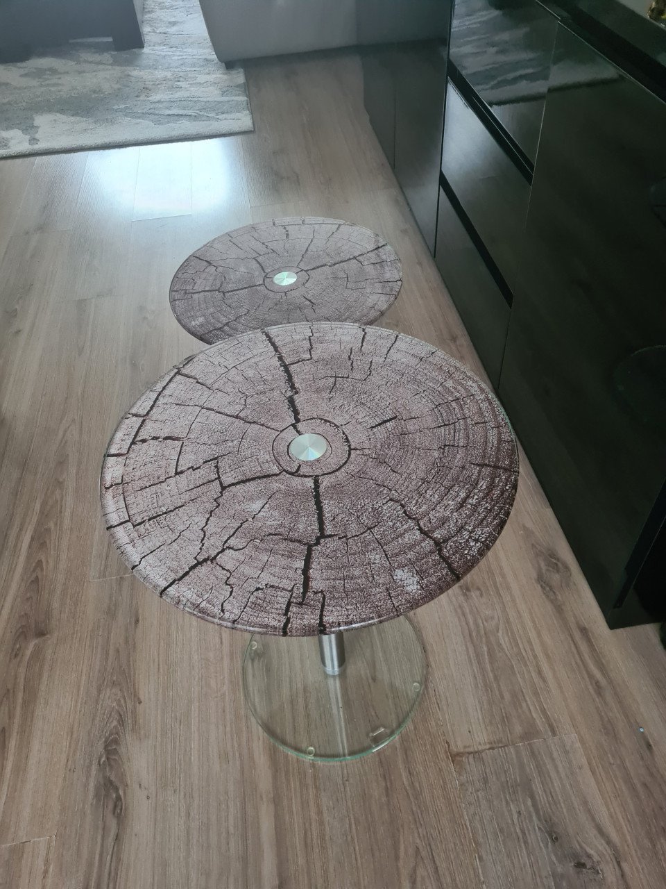 Bijzettafel  mini helder glas