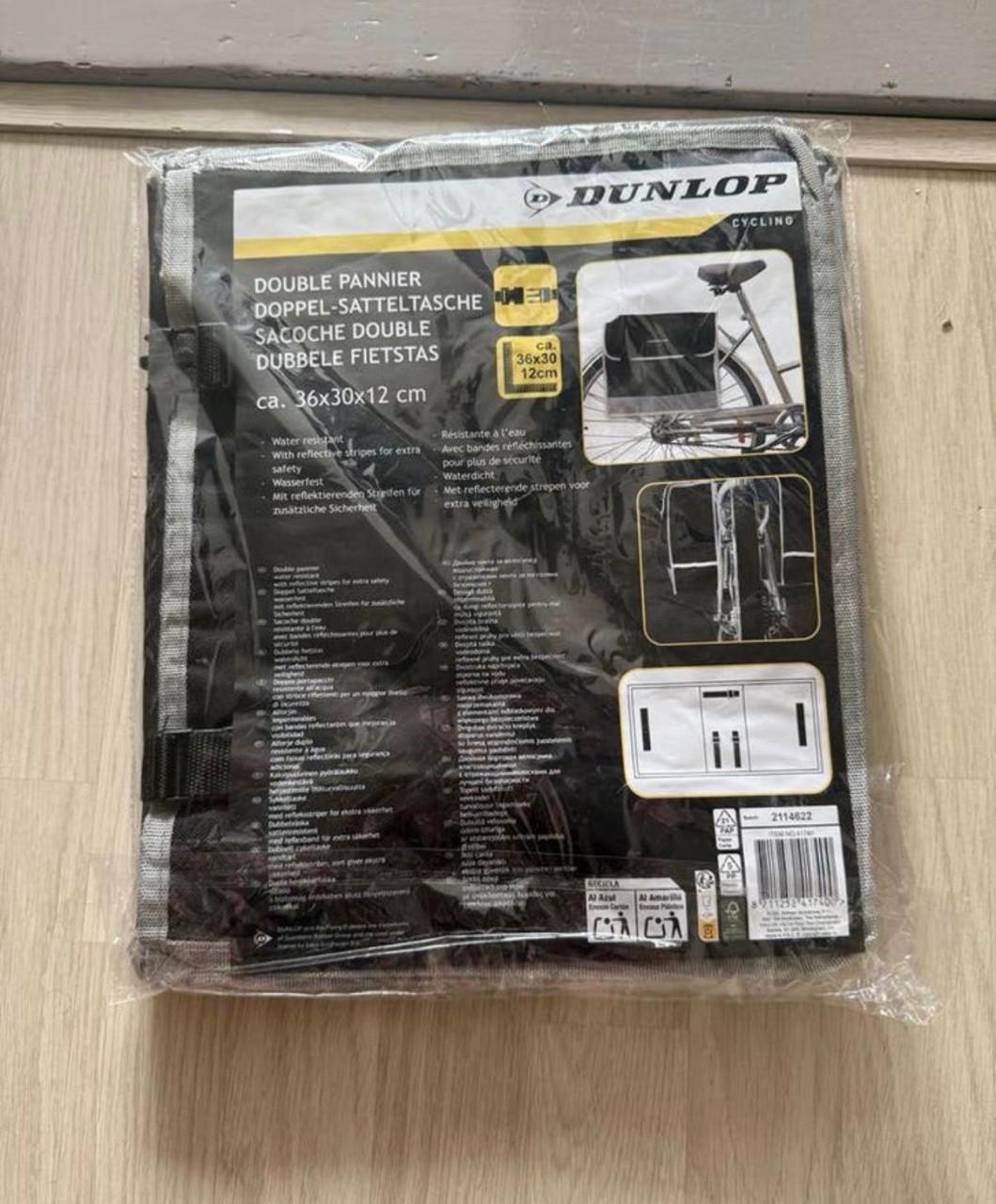 Gloednieuwe Dunlop dubbele fietstassen - Waterdicht