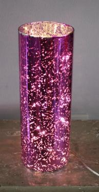 Paarse glazen vaas met verlichting nr 2