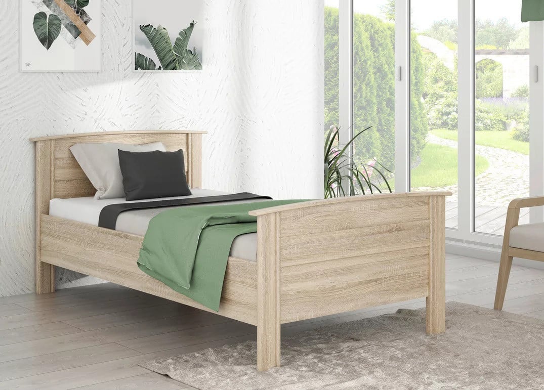 Senioren comfort bed 100 x 200 cm met instelbare lighoogte. Wit