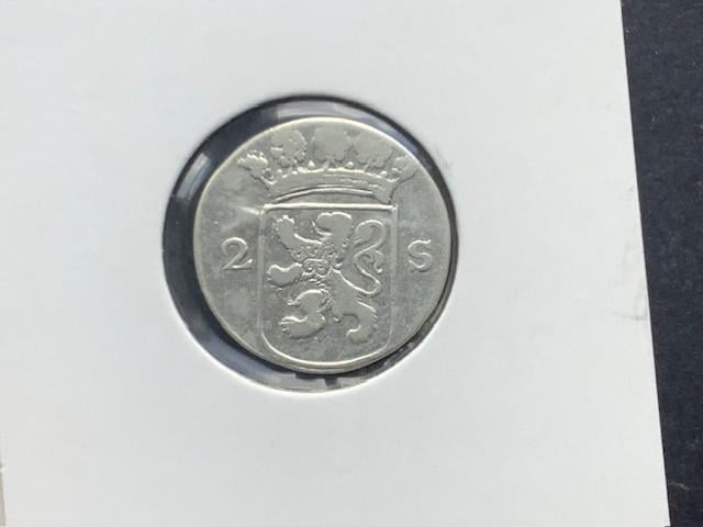 Holland, dubbele wapenstuiver 1769 , zilver.