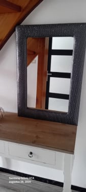 Zwarte spiegel met strass