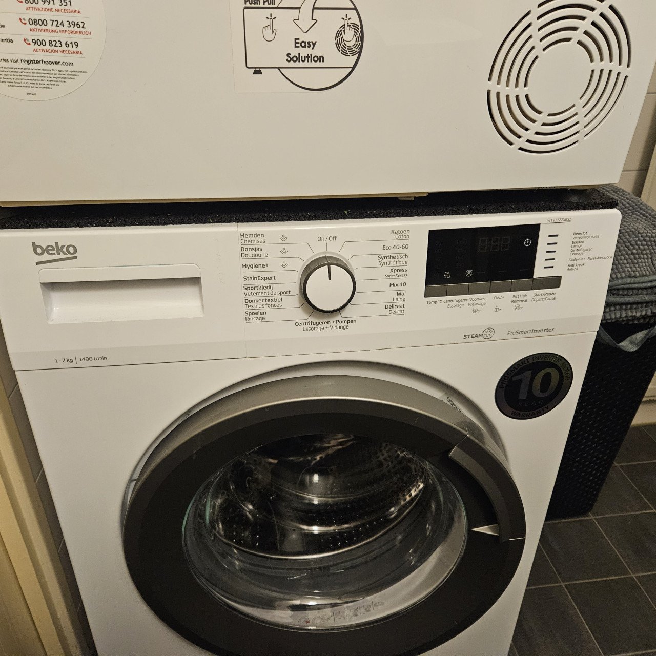 Wasmachine 7 kg Condensdroger 8 kg