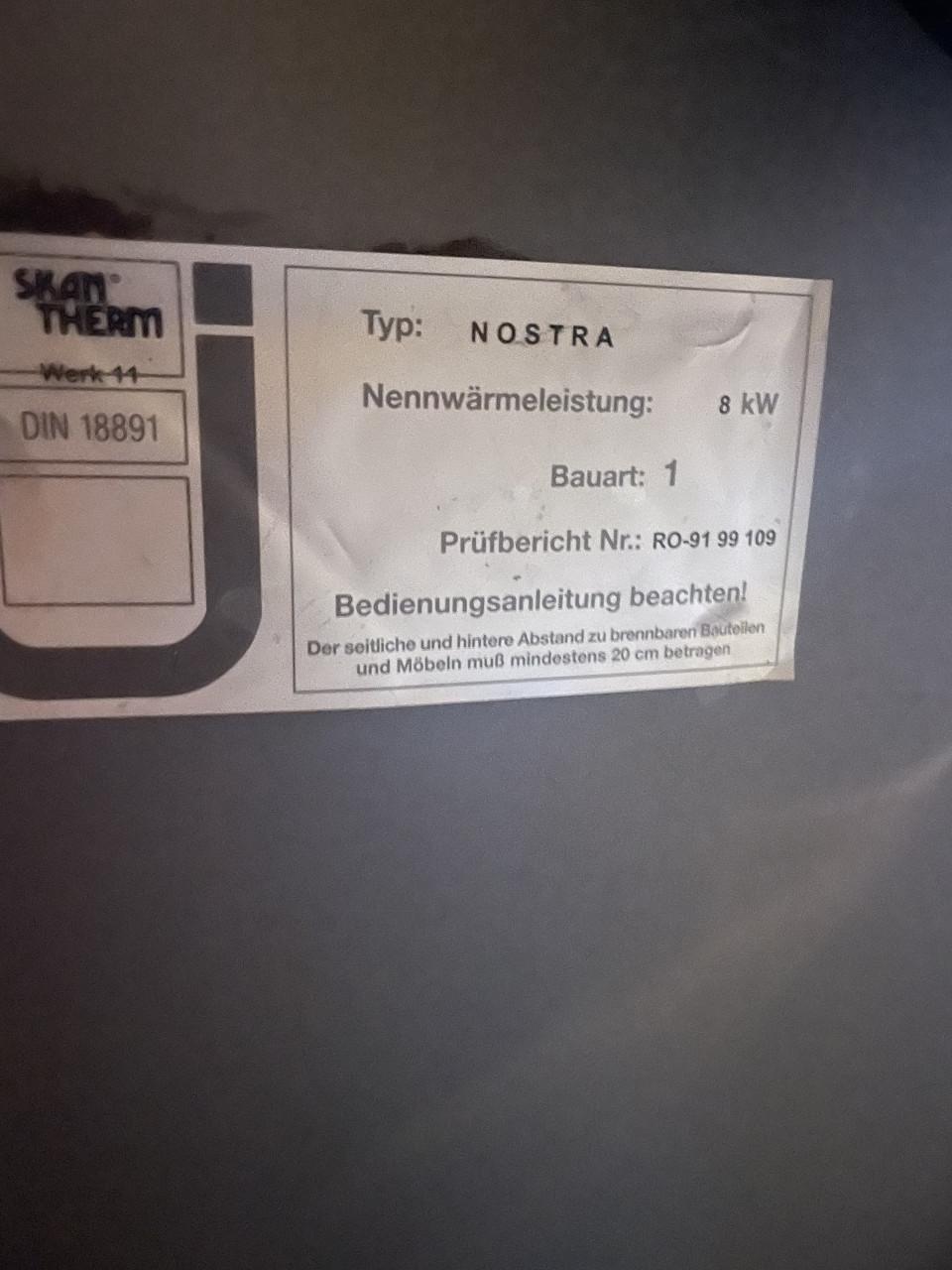 Skantherm Nostra 8kw houtkachel